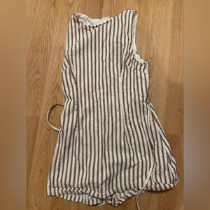 Princess Polly Cream and Brown Striped Romper